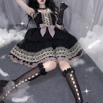 Lolita dark punk JSK dress LS0722
