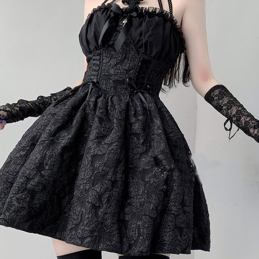 Lolita goth Y2K dark dress uniform LS0775