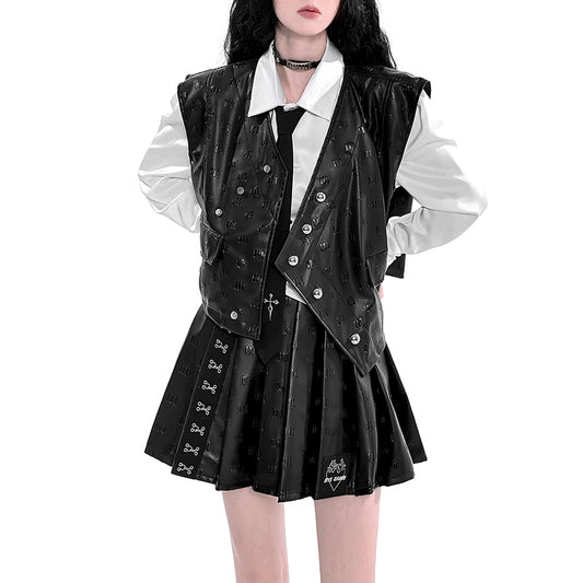 Lolita Gothic Punk Y2K Skirt LS0783