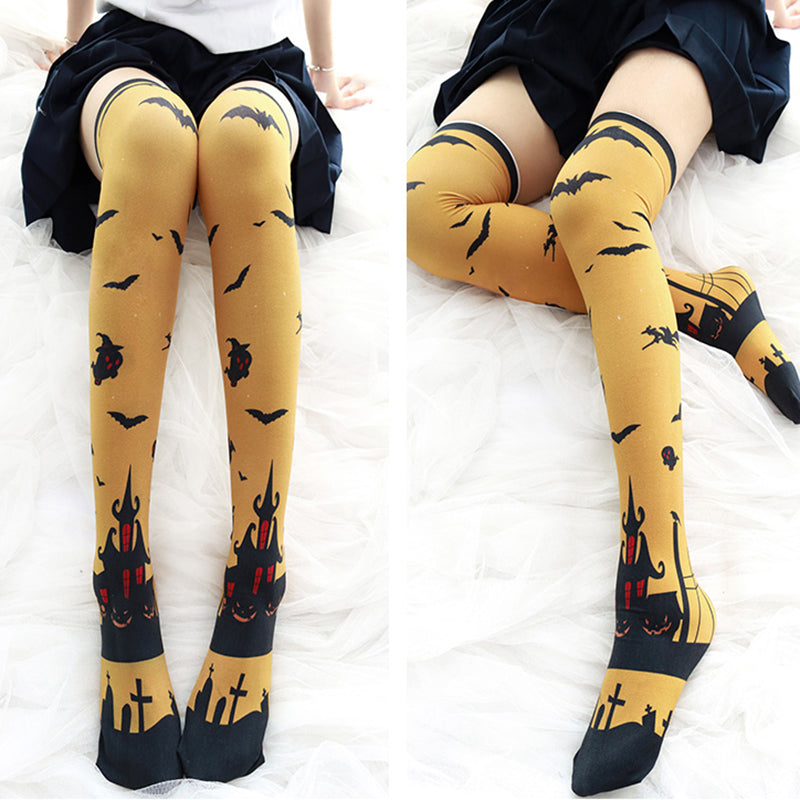 Lolita Gothic Halloween Bat Socks LS0754