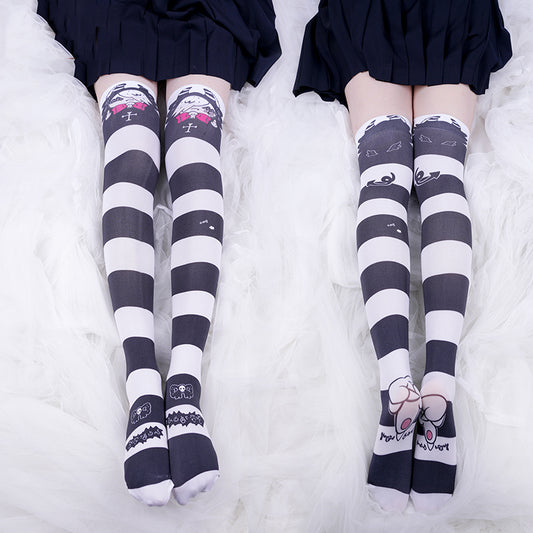Lolita goth devil socks LS0762