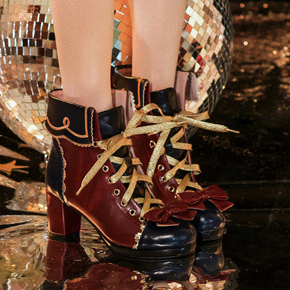 Ботинки с цветными блоками Lolita Star Song LS0495
