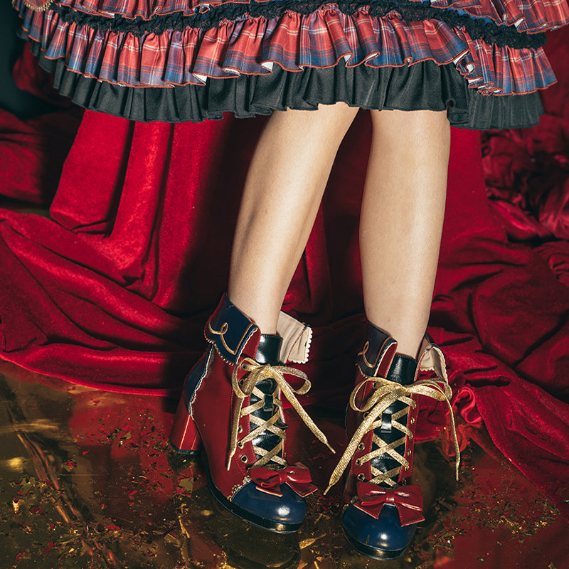 Lolita Star Song Color Block Boots LS0495