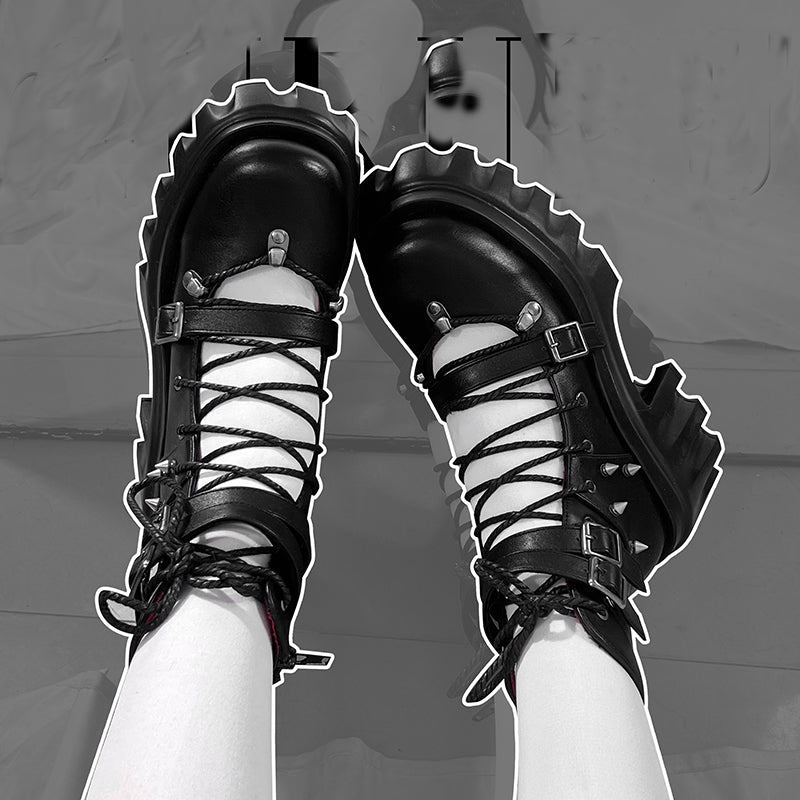 Туфли на платформе Lolita в стиле панк y2k LS0519
