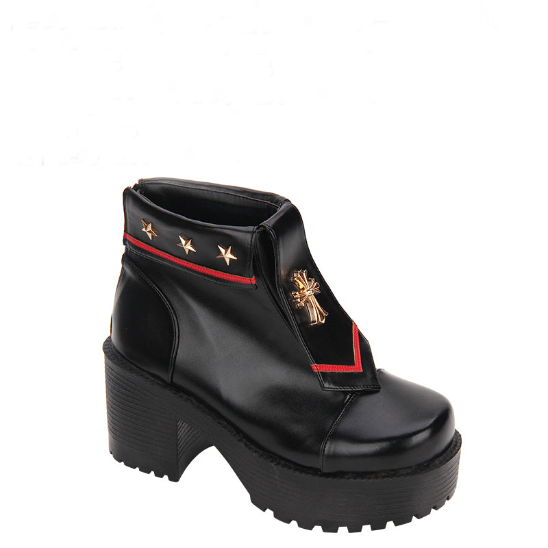 Lolita punk navy boots LS0551
