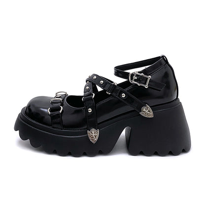 Lolita Goth JK Mary Jane Shoes LS0591