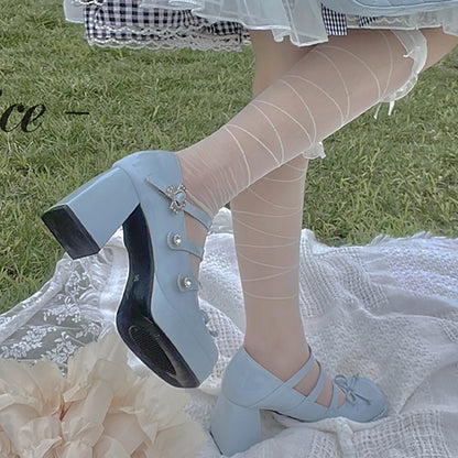 Lolita bow high heels LS0400
