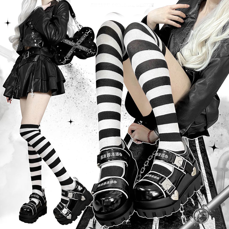 Lolita y2k punk platform shoes LS0526