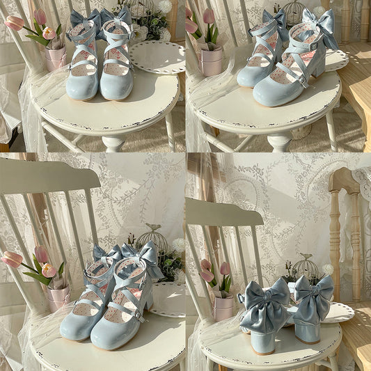 Lolita cute bow heels LS0532