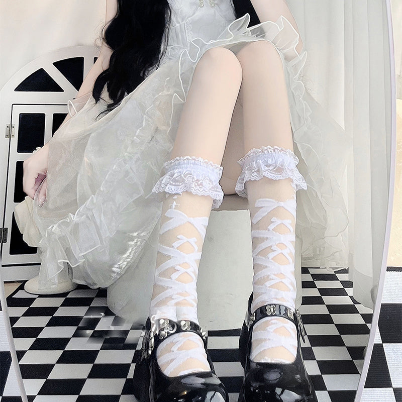 Lolita Bow Lace Socks LS0493