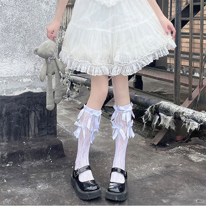 Lolita cute bow lace JK socks LS0512