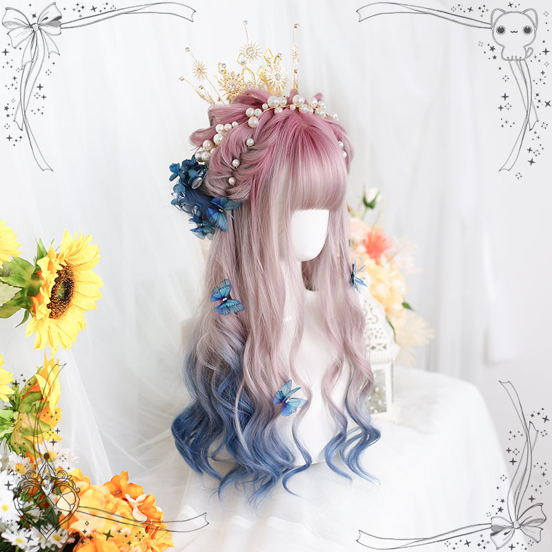 Длинный вьющийся парик Lolita Cute Harajuku LS0445
