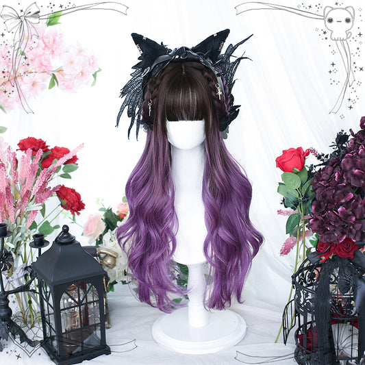 Lolita Grape Ice Gradient Long Hair Curl LS0459