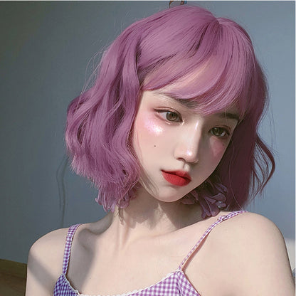 Lolita cute JK pink purple wig LS0411