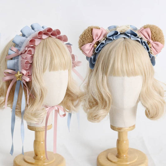 Lolita Bear Bow Headband LS0073