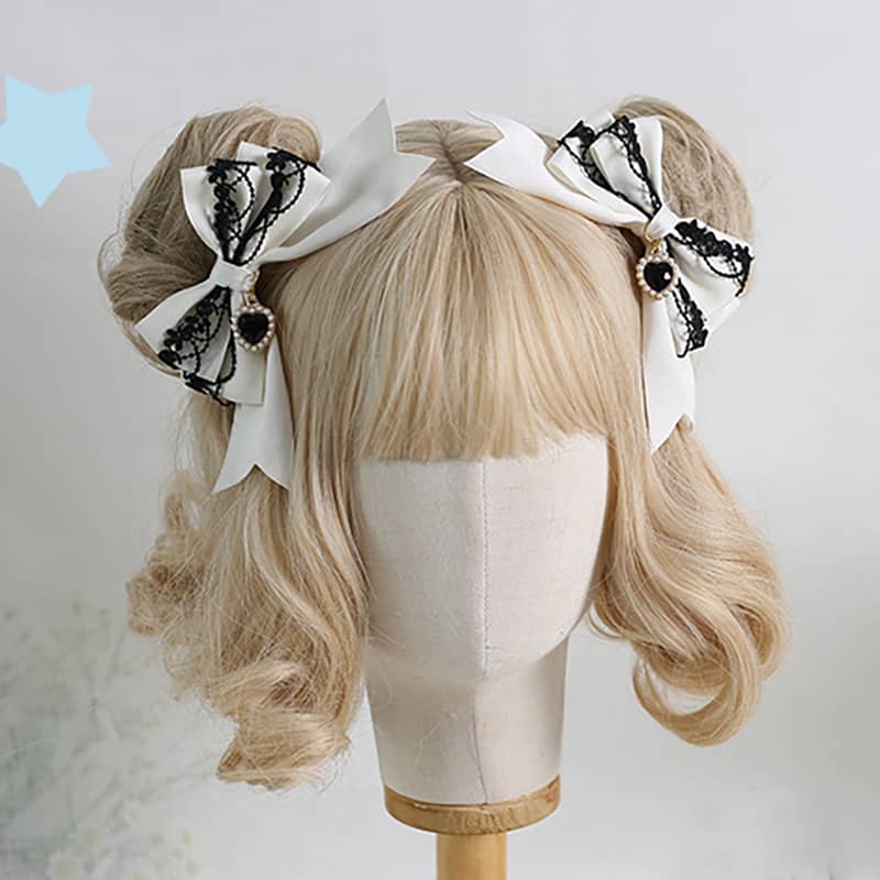 Kawaii lace bow hairpin LS0077