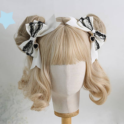 Kawaii lace bow hairpin LS0077