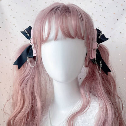 Lolita Bow Heart Hair Clip LS0079