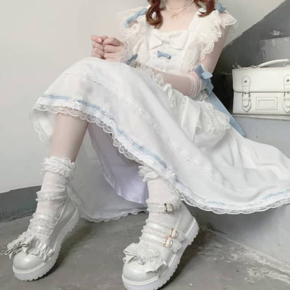 Туфли с бантом в форме сердца Лолиты LS0101 