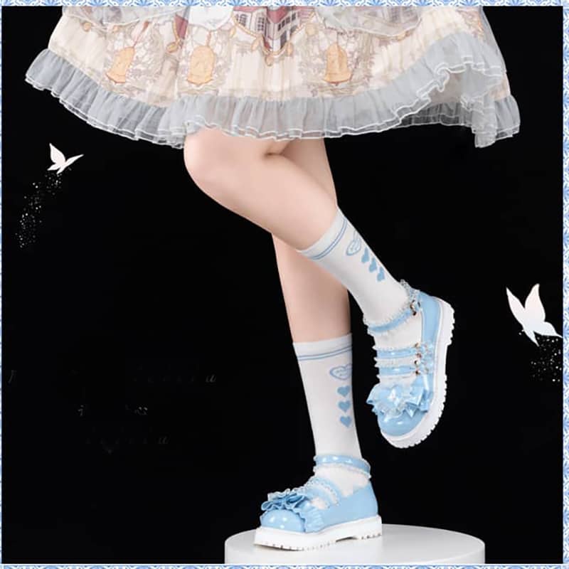 Туфли с бантом в форме сердца Лолиты LS0101 