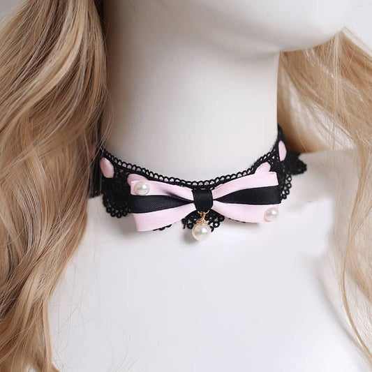 Cute Bow Maid Necklace LS0116