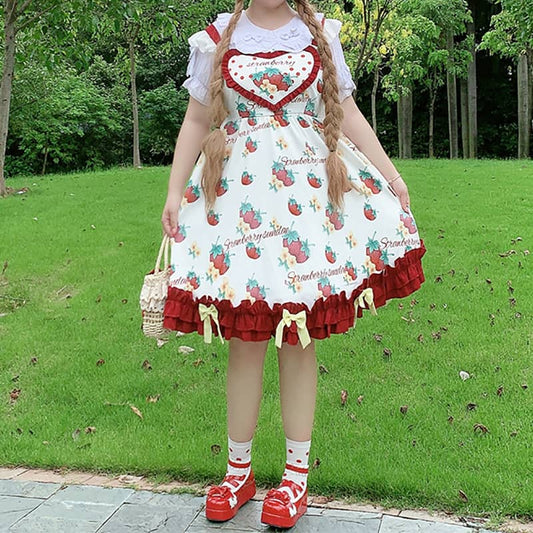 Lolita strawberry strap dress LS0138