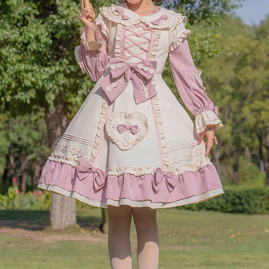 Kawaii Heart Bow Lolita Dress LS0140