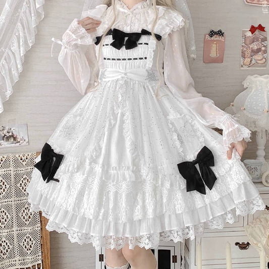 Kawaii bow lace dress LS0148