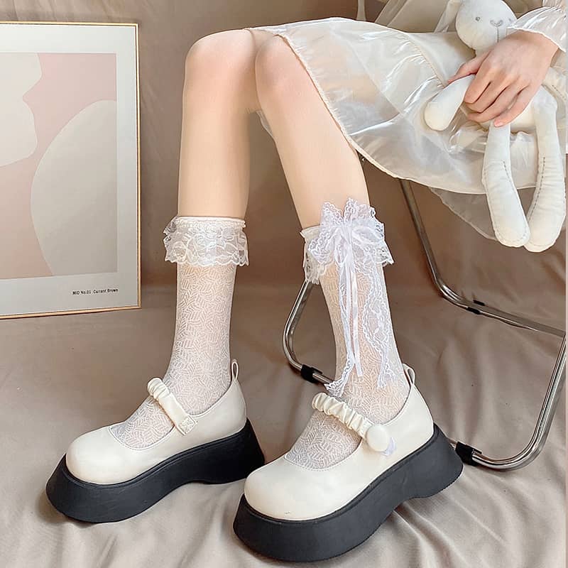 Cute lace bow JK stockings LS0196