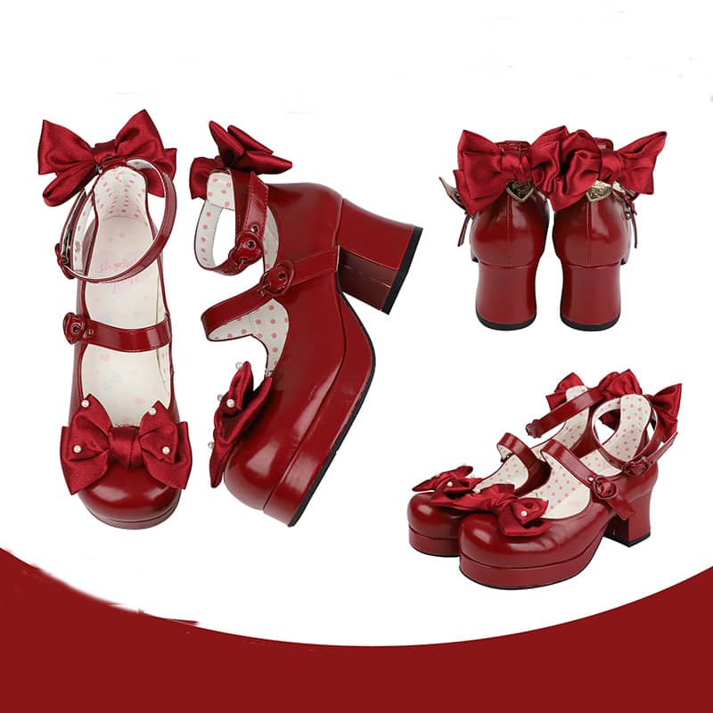 Lolita Barbie bow shoes LS0227