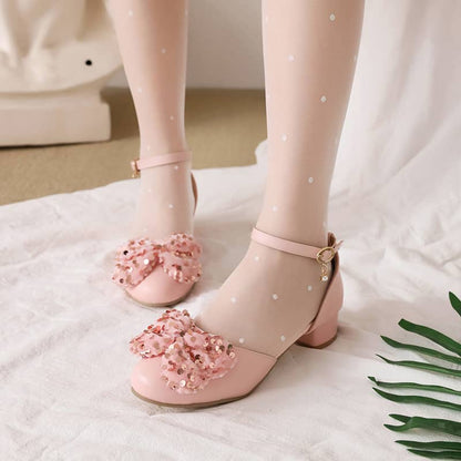 Lolita bow sequin shoes LS0234