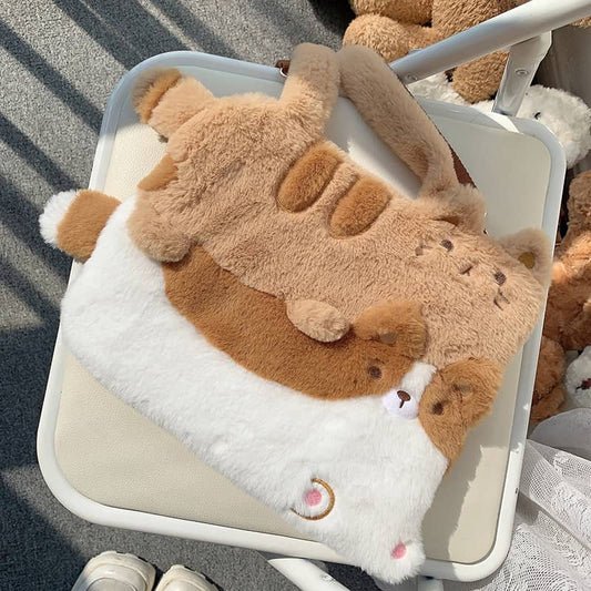 Cute plush cat dog bag LS0277
