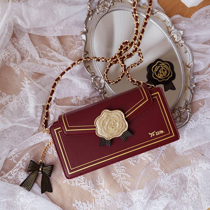 Элегантная сумка с буквами «Роза» и цепочкой LS0279