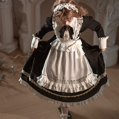 Готическое платье горничной Лолиты LS0302 