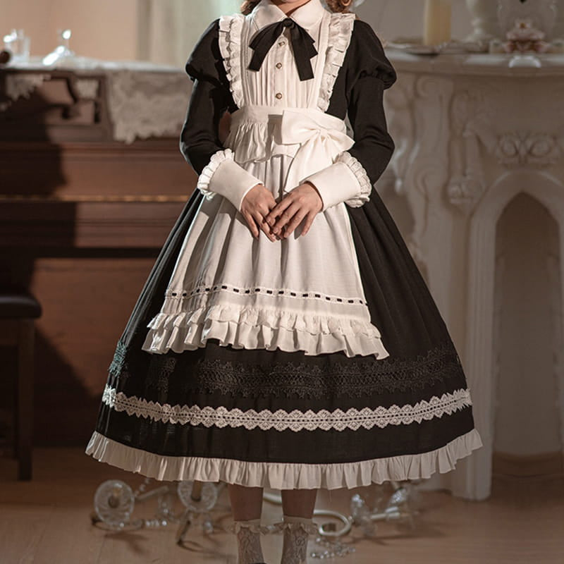 Lolita Goth Maid Dress LS0302 Lolilita Store Lolita Goth Maid Dress LS0302 Lolilita Store