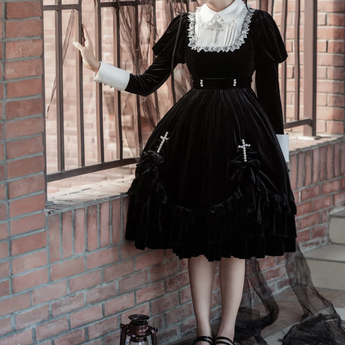 Темное платье Лолита в готическом стиле в стиле панк LS0305 