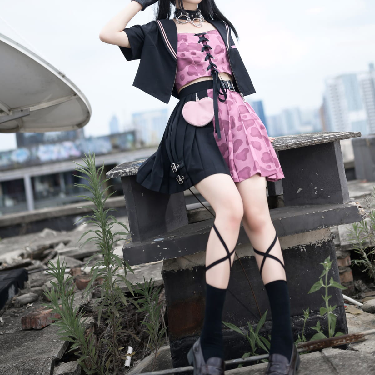 Lolita Gothic Punk Dark Dress LS0309