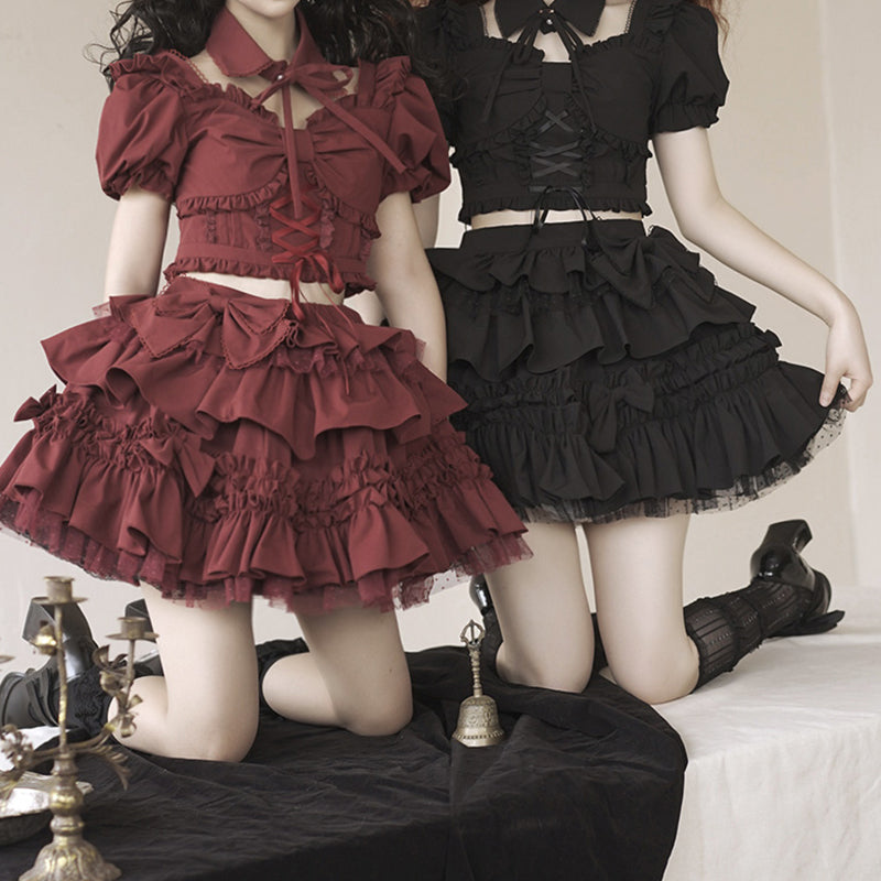 Lolita Dark Gothic Skirt Set LS0314