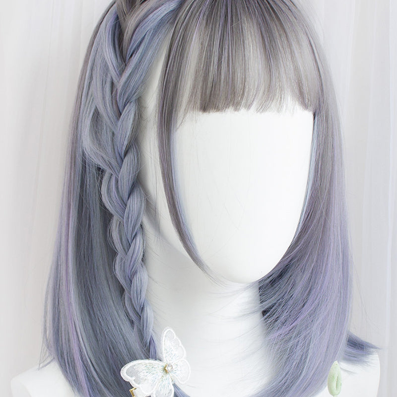 Lolita Cos Soot Blue Short Wig LS0351
