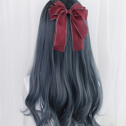 Длинный вьющийся парик Лолита сине-серый LS0353