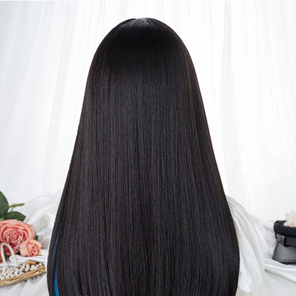 Длинные прямые парики в стиле Лолита-панк LS0367