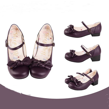 Kawaii bowknot Lolita shoes LS0226