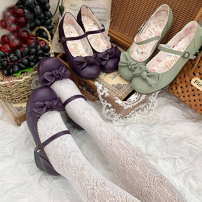Kawaii bowknot Lolita shoes LS0226